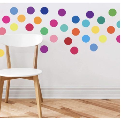 Lot De 40 Pois Colorés Autocollants