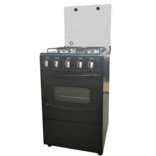 Cuisinière 4 Feux Inox Avec Four A 2 Niveaux Dimensions 98x50 Cm