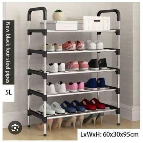Étagère à Chaussures – 8 Niveaux – Support Métal et Plastique – Rangement Pratique et Stable