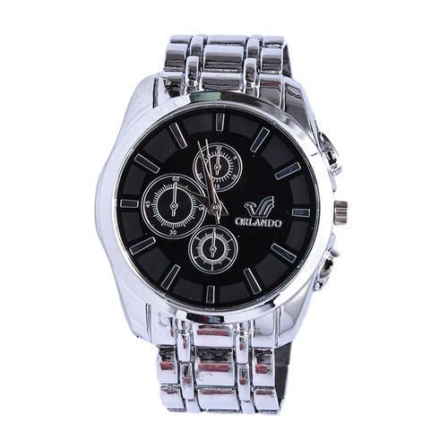 Montre Homme Cadran Rond - Argent