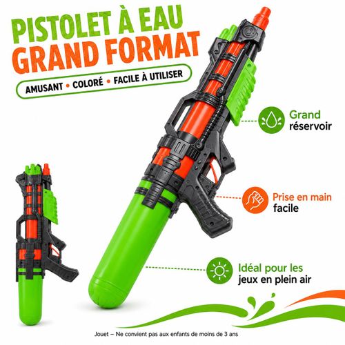 Pistolet à eau avec réservoir dorsal – Jouet pour enfant