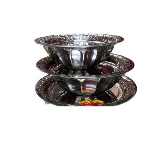 Lot De 03 Soupieres À Couvercle -argent