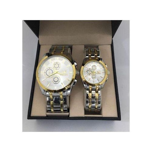 Orlando Ensemble Montres Couple à Fond Blanc - Argenté