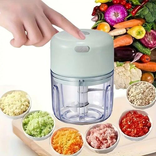 Mini hachoir à ail électrique USB 250 ml, broyeur à viande, presse-ail, machine robuste et durable pour écraser le gingembre et les légumes, ustensiles de cuisine