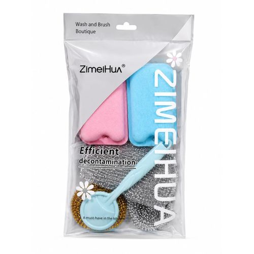 Kit de Nettoyage Cuisine s – Éponges, Tampons Métalliques et Brosse