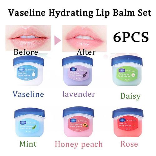 Ensemble de baume à lèvres hydratant vaseline - 7g x 6 pièces