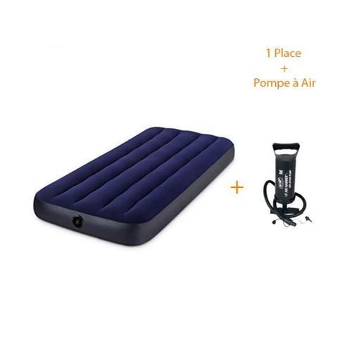 Matelas Gonflable - 1 Place Avec Gonfleur Offert
