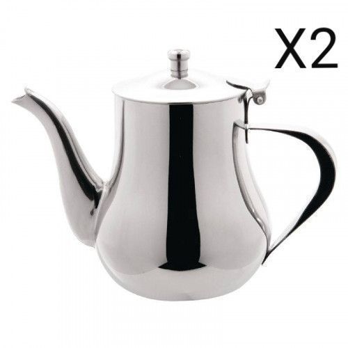 Lot De 2 Théières En Acier Inoxydable - Argent