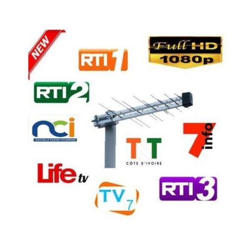 Antenne Extérieure -TNT - VHF-UHF Model : 20-E Argent