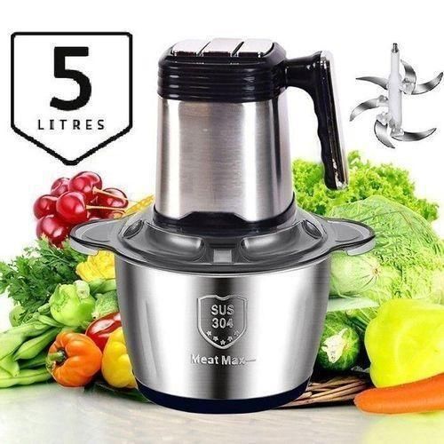 Foutoumix 5L - foutoumix mixeur - hacheur de viande - Blender - mixeur de foutou graine et viande - mixeur foutou - Broyeur Alimentaire - Mixeur Hachoir électrique 5L - Multifonction