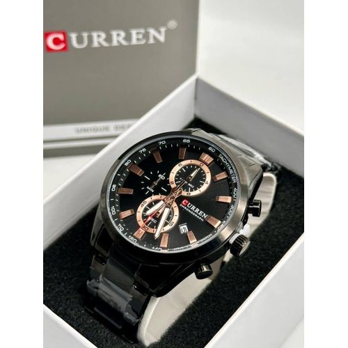 Curren Bracelet De Montre Pour Homme, Date, Affaires, Sous-cadran à Six Aiguilles -