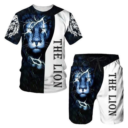 Ensemble t-shirt et short imprimé en 3D, costume pour homme à manches courtes