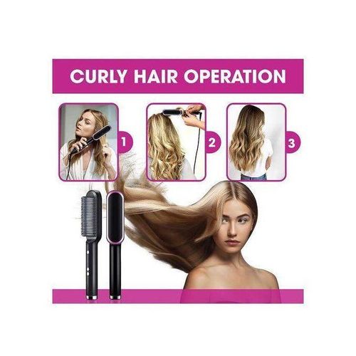 Comb Peigne à Lisser Pour Femme Avec 5 Températures, Chauffage Rapide & Anti-Brûlure. VVV