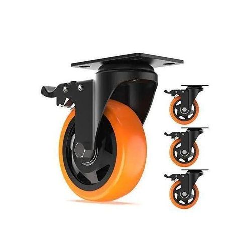 Lot De 4 Roulettes De Meubles 2 Pouce Avec 2 Frein_moyen