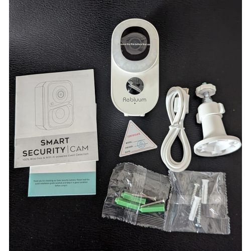 Caméra Wifi Rebluum Sans Fil- Extérieur/Intérieur- Full HD- Vision Nocturne- Détecteur De Mouvement- Résistante Aux Intempéries- Sécurité Maison Et Bureau