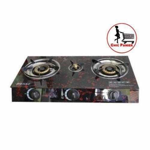 Cuisinière Vitré à 3 Feux - Gaz - Noir