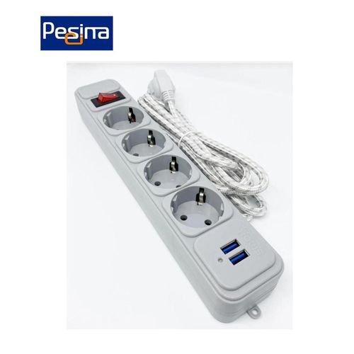 Rallonge Blanc Avec Port Usb (4 Trous )