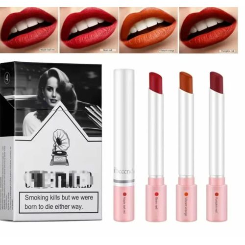Lot De 4 Rouges A Levres Longue Tenue - Pack De Quatre Teintes Assorties - Multicolore