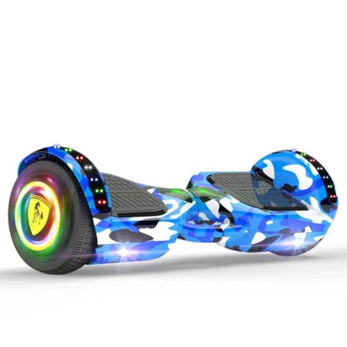 Hoverboard-mp3 Music Bluetooth lumineux 6.5 Pouces + Kit De Protection Genouillères Coudières