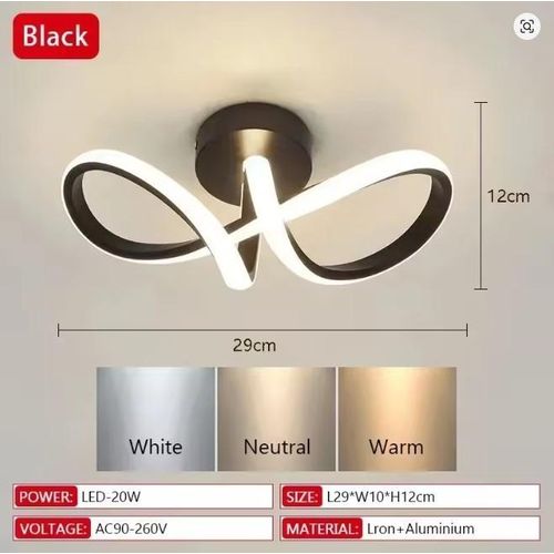 Lumière de plafond pour balcon d'entrée, petite lampe en acrylique pour vestiaire - lumière à trois couleurs