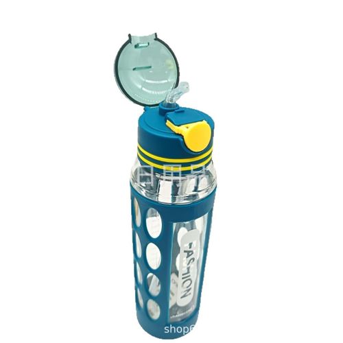 Gourde en Verre avec Paille, Housse de Protection
