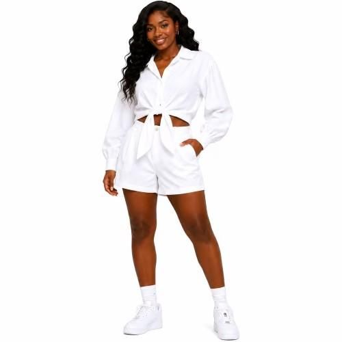 Ensemble Chemise Nouée & Culotte - Blanc