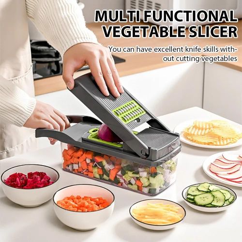 16 en 1 multifonctionnel légumes chopper poignée alimentaire grille œuf liquide séparateur peeler légumes trancheuse Dicer cuisine coupe
