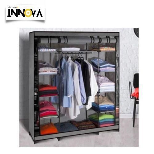 ARMOIRE DE RANGEMENT NEW YORK DRESSING PENDERIE - GRIS