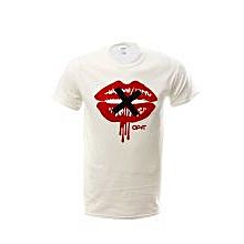 Atari T-Shirt pour Homme avec Logo rayé, Blanc, S