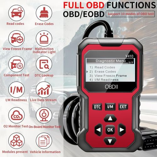 Scanner de diagnostic automobile OBD2, lecteur de codes d'erreur ESD, scanner moteur