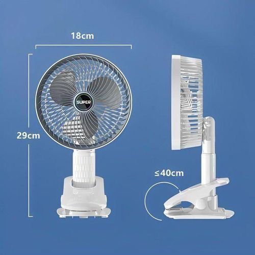 Ventilateur De Bureau Multifonction Debout, Suspendu, à Pince, Portable/gris Blanc Ventilateur De Bureau Rechargeable GH