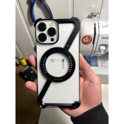 Coque Magsafe Compatible pour iPhone 14 Pro Max - Noir - 1 Anti choc offert