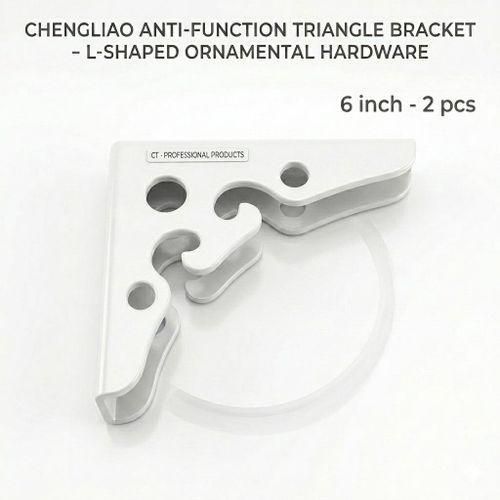 Support d'Étagère Mural CHENGLIAO 6 Inches - 2pcs - Équerre Multifonction Design - Acier Renforcé pour Rangement & Décoration - Installation Facile & Haute Résistance