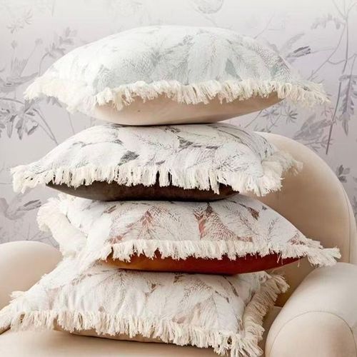 Pieces(4) Coussin de canapé Coussin décoratif à franges KD4545-005